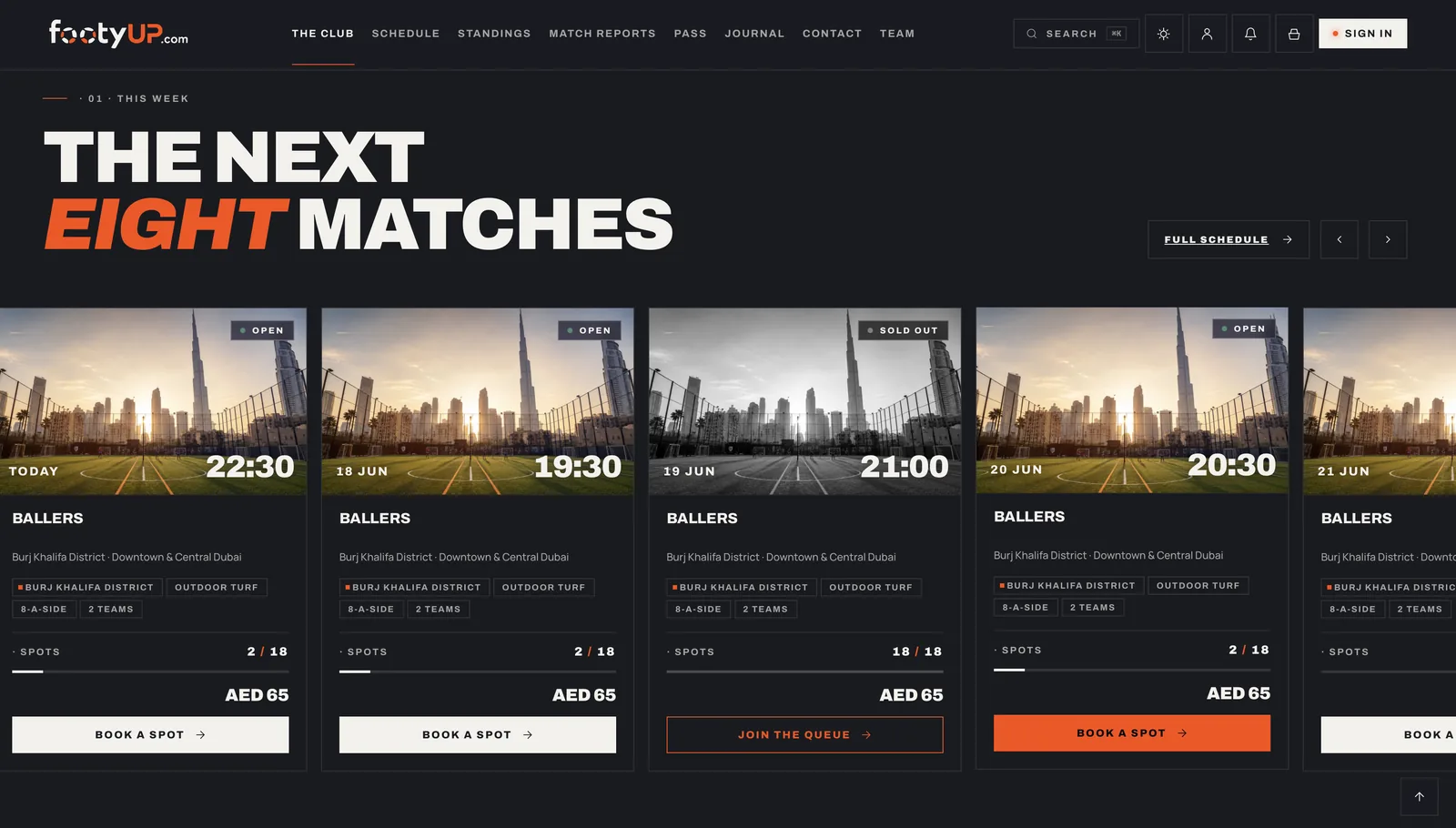 FootyUp — matches