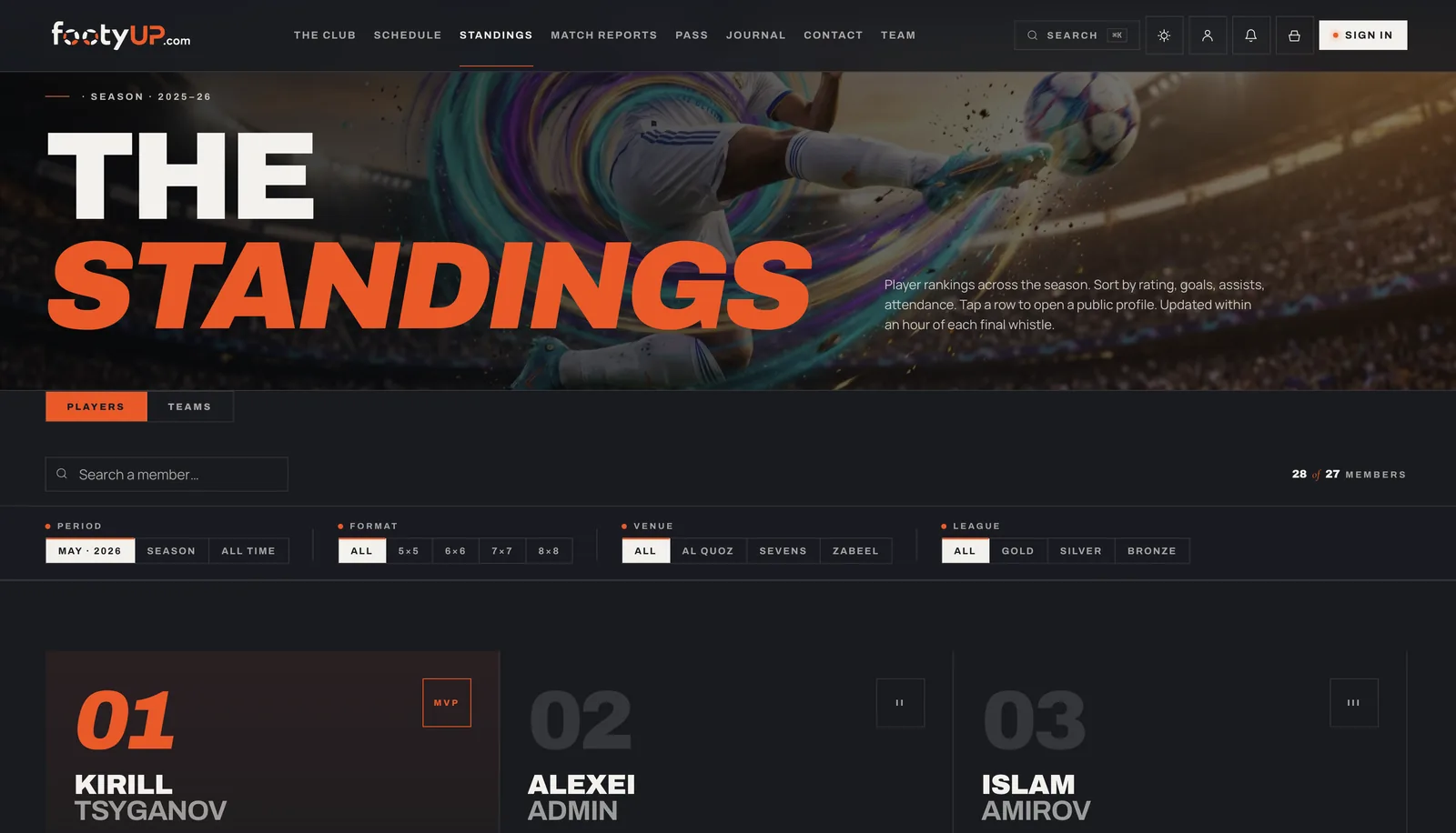 FootyUp — contact