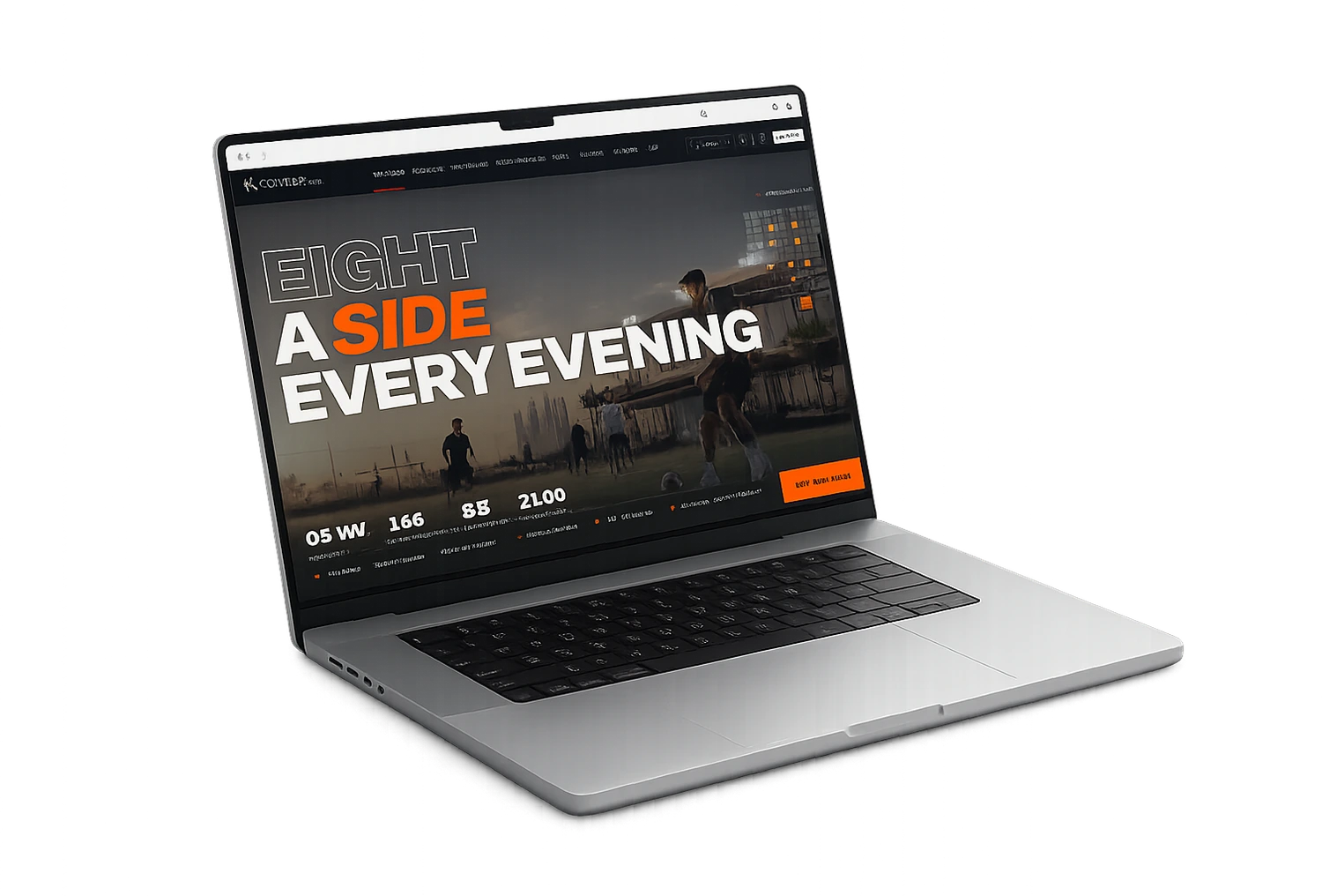 FootyUp website on a laptop