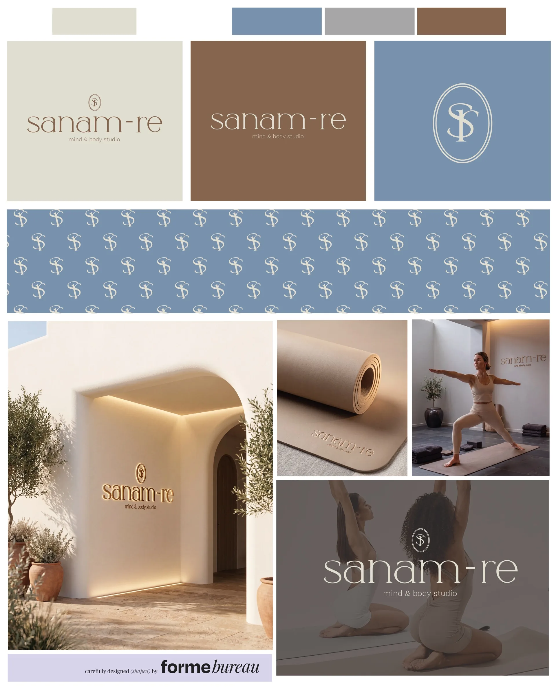 Sanam-Re Wellness Studio — brand identity board